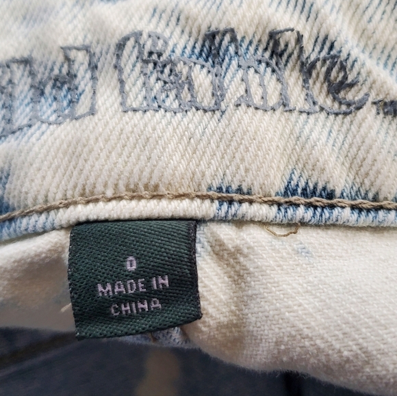 Wild Fable Bleached Denim Jean High Rise Short Shorts Size 0 - Picture 4 of 4